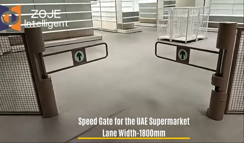 ZOJE Speed ​​Gate zorgt ervoor dat het voetgangersverkeer soepel verloopt in de VAE-supermarkt